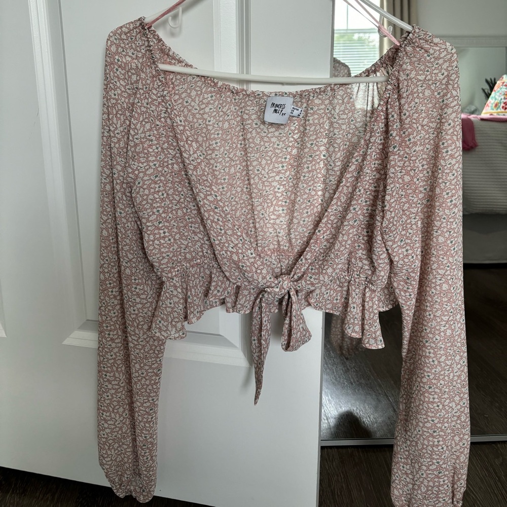 Long sleeve tie top princess Polly